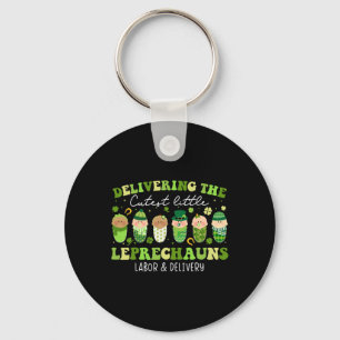 Delivering Little Leprechauns Labour And Delivey S Keychain