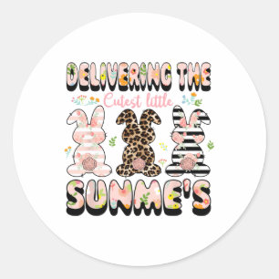 Delivering The Cutest Bunnies Labour And Delivery  Classic Round Sticker