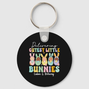 Delivering The Cutest Bunnies Labour And Delivery Keychain