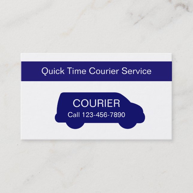 Delivery And Courier Service Business Card (Front)