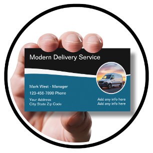 Delivery Courier Modern Simple Business Card