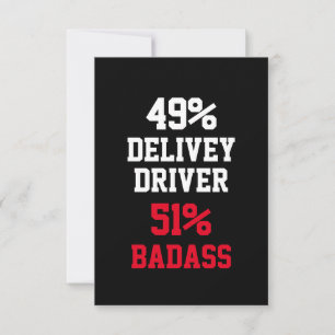 Delivery Driver Badass Card