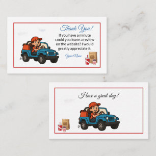 Delivery Driver Blue vehicle Business Card