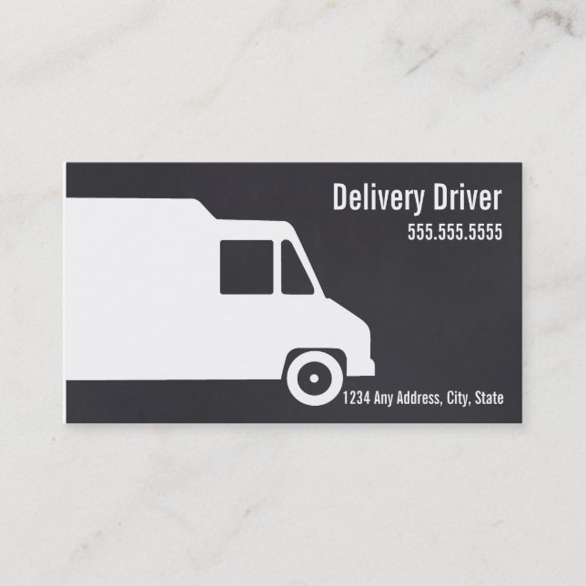 Delivery Driver Business Card Template (Front)