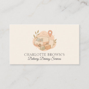 Delivery Driver Courier Logistics Package Transpor Business Card