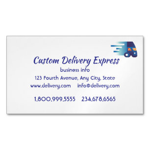 Delivery Driver Custom Business Custom Magnetic Business Card