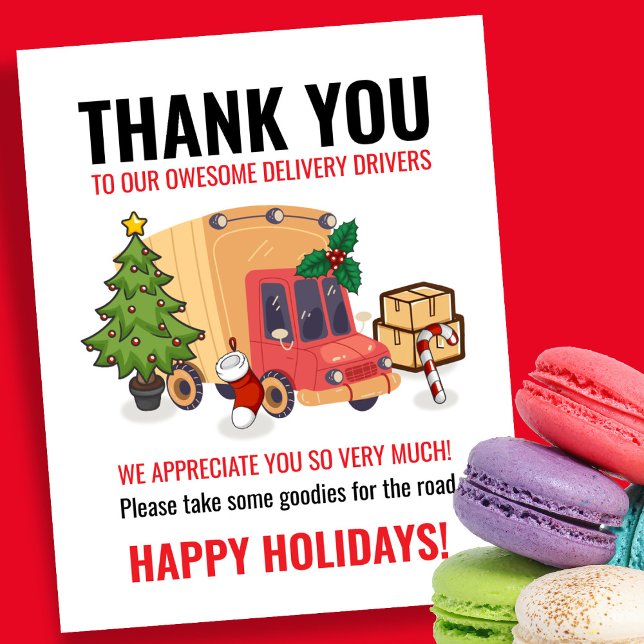 Delivery Driver Thank You Sign (Creator Uploaded)