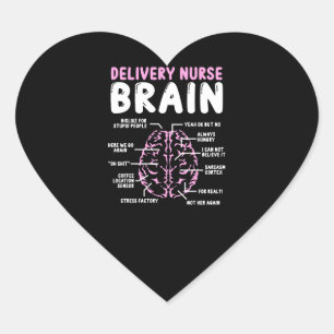 Delivery Nurse Accessoire Labour and Delivery Nurs Heart Sticker