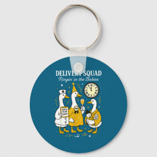 Delivery OB GYN Year New Silly Goose Nurse Midwife Keychain