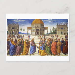 Delivery of the Keys   Pietro Perugino   Postcard