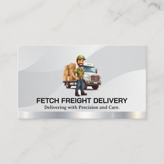 Delivery Package Driver | Logistics | Transport Business Card (Front)