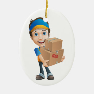 Delivery Person / Courier - SRF Ceramic Ornament