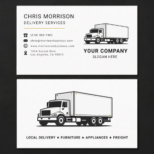 Delivery Services Truck  Business Card