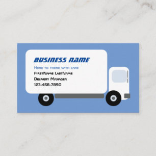 Delivery truck business card