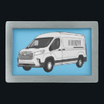 Delivery van cartoon illustration belt buckle<br><div class="desc">Delivery van cartoon illustration</div>