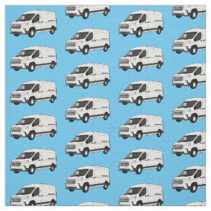 Delivery van cartoon illustration fabric