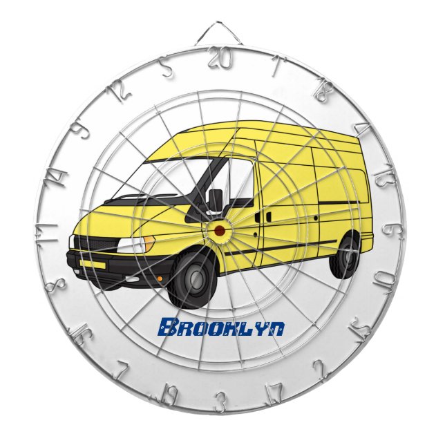 Delivery van illustration  dartboard (Front)