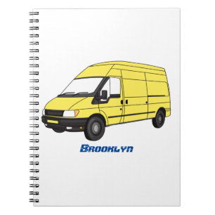 Delivery van illustration notebook