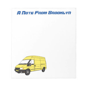 Delivery van illustration notepad