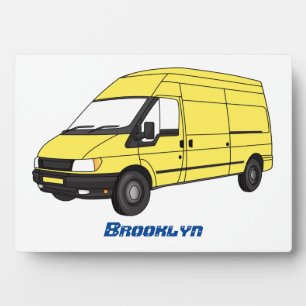 Delivery van illustration plaque