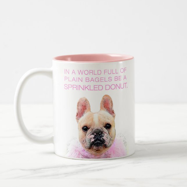 Della Mug, 11 oz Mug à café à deux tons (Gauche)
