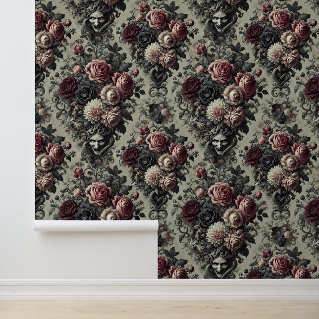 🩸 Dellamorte Dellamore – Gothic Floral Design Wallpaper (Application)