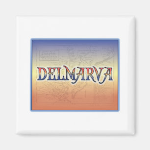 DelMarVa Antique Map Magnet