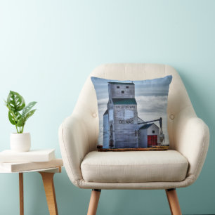 Delmas Grain Elevator Throw Pillow
