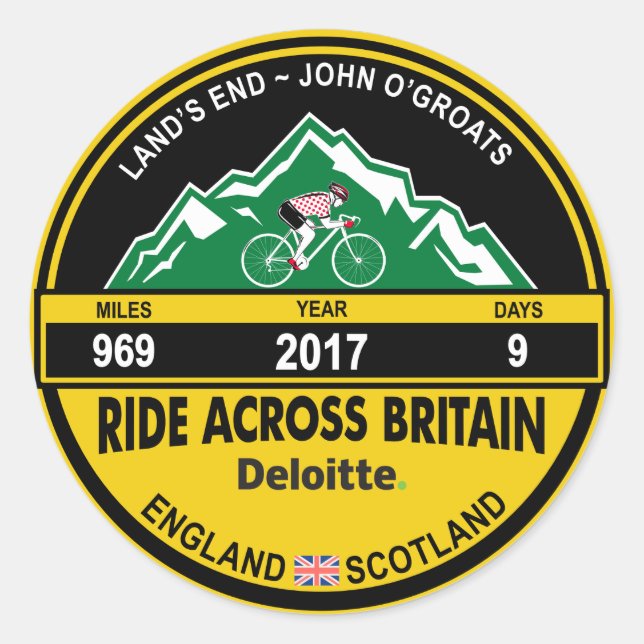 Deloitte RIDE ACROSS BRITAIN 2017 Sticker (Front)