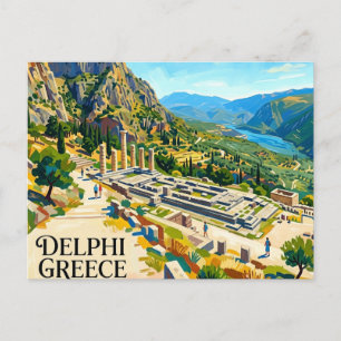 Delphi Archaeological Site Greece Postcard