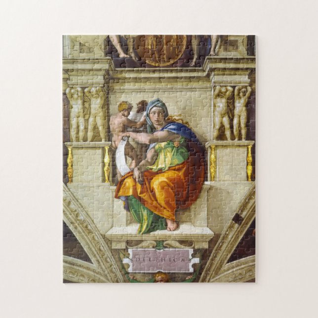 Delphic Sibyl by Michelangelo Jigsaw Puzzle (Vertical)