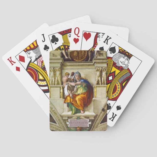Delphic Sibyl by Michelangelo Playing Cards (Back)