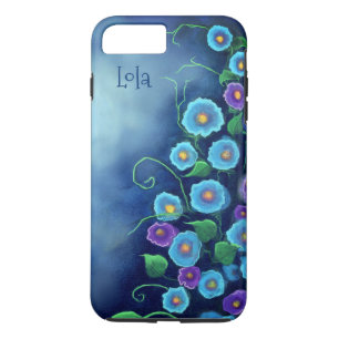 Delphinium by Moonlight in Blue iPhone / iPad case