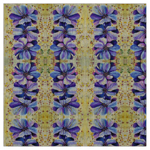 Delphinium flowers painting fabric