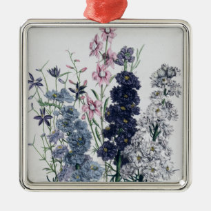 Delphiniums, from 'The Ladies' Flower Garden' Metal Ornament