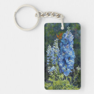 "Delphiniums" Keychain