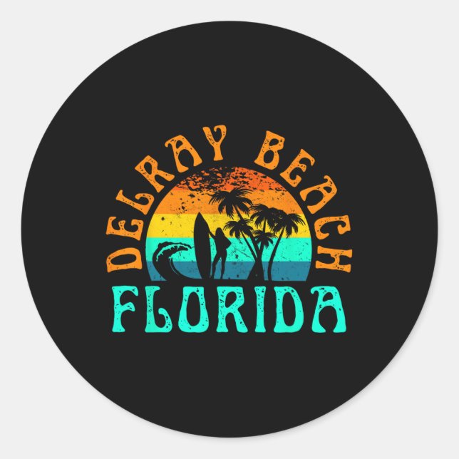 Delray Beach _1  Classic Round Sticker (Front)