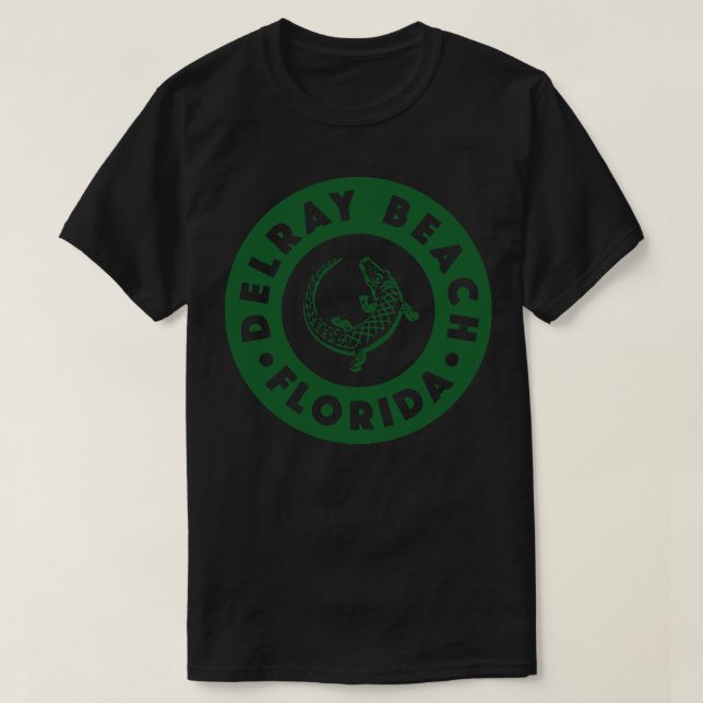 Delray Beach Florida Circle Green T-Shirt (Design Front)