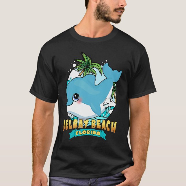 DELRAY BEACH FLORIDA Cute Baby Dolphin Souvenir T-Shirt (Front)