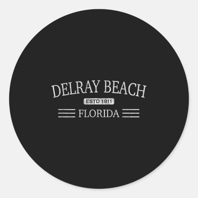 Delray Beach Florida - Fl  Classic Round Sticker (Front)