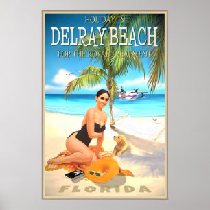 Delray Beach Florida Travel Poster Princess Royal