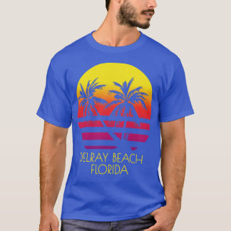 Delray Beach Florida Tropical Palm Trees Vacation T-Shirt