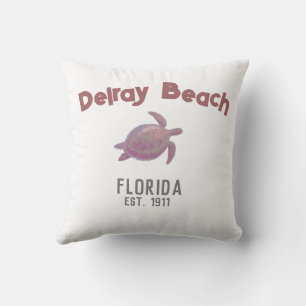 Delray Beach Floride, Tortue de mer, coussin jeté