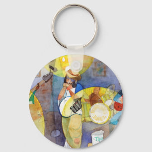 Delta Blues Music Design Keychain