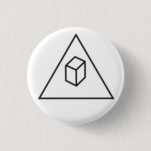 Delta Cubes 1 Inch Round Button (Front)