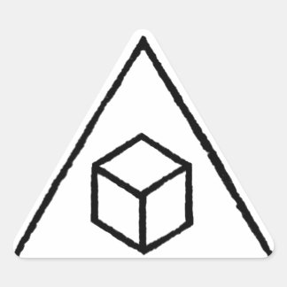 Delta Cubes Triangle Sticker