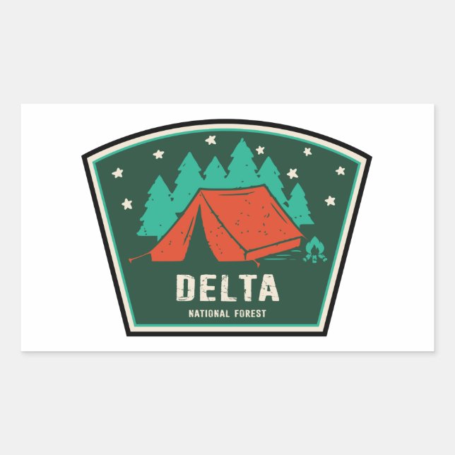 Delta National Forest Camping Sticker (Front)