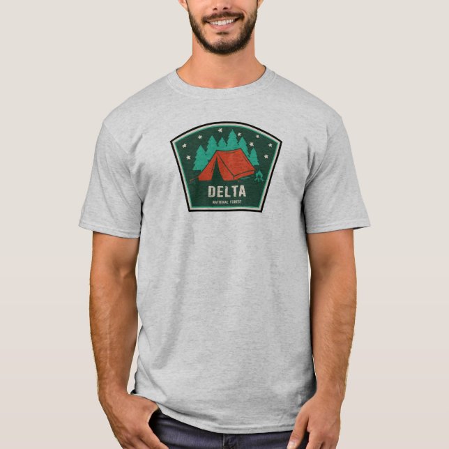 Delta National Forest Camping T-Shirt (Front)