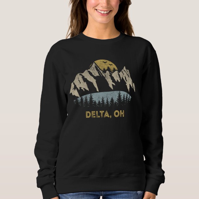 Delta Ohio Mountain Sunset Sunrise OH Sweatshirt (Front)