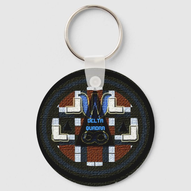 Delta Quadra Socionics-inspired keychain (Front)
